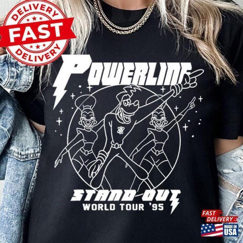 Goofy Movie Powerline World Tour 95 Retro Disney Unisex T-Shirt
